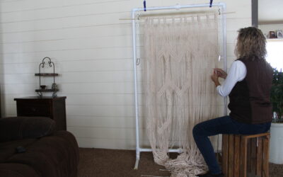 Macrame a Large Curtain – Great Closet Curtain Idea!