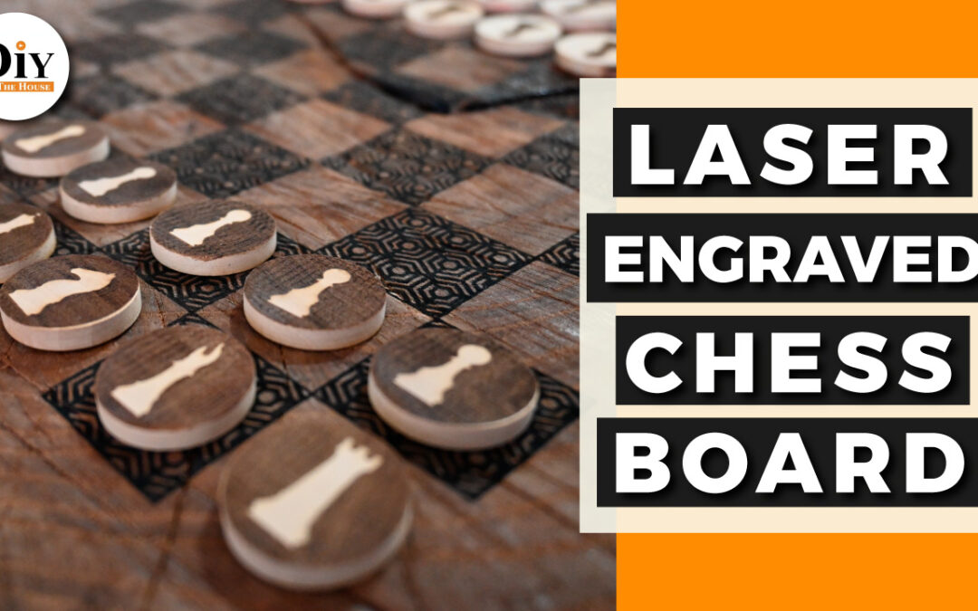Laser Wood Burned Chess Board
